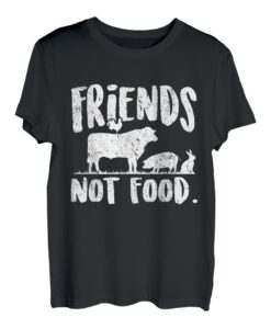 Friends Not Food Vintage Vegan Vegetarisch Veganismus Lebensmittel T-Shirt