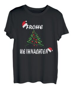 Frohe Weihnachten Weihnachtsbaum Weihnachtsmütze Tannenbaum T-Shirt