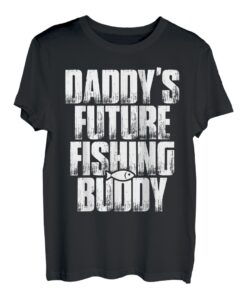 Funny Dad and Baby Matching Vatertag Angeln T-Shirt