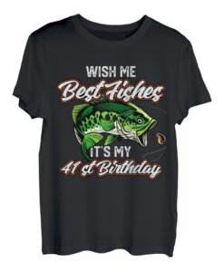 Funny Fisherman's 41. Geburtstag 41 Barschangeln B-Day T-Shirt