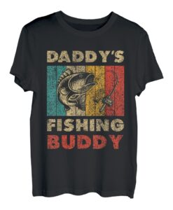 Funny Fishing Daddy's Fishing Buddy Vintage Angeln T-Shirt