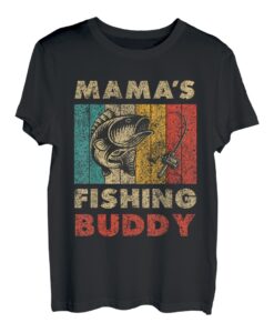 Funny Fishing Mama's Fishing Buddy Vintage Angeln T-Shirt
