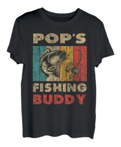 Funny Fishing Pop's Fishing Buddy Vintage Angeln T-Shirt