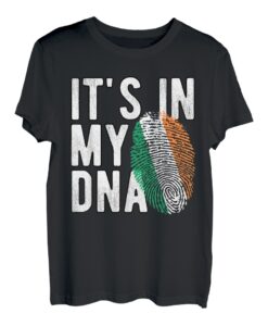 Funny it's in my DNA Irland Flagge Fingerabdruck T-Shirt