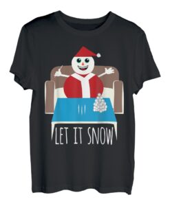 Funny Let It Snow Schneemann Removed Ban Drogenreferenz Xmas T-Shirt