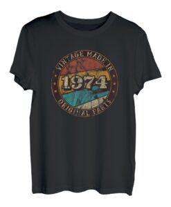 Geboren 1974 - Original Parts - Retro Vintage Geburtstags T-Shirt