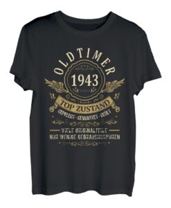 Geburtsjahr 1943 Geburtstag Baujahr Oldtimer Top Zustand T-Shirt