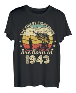 Geburtstag der feinste Angler sind 1943 Angeln geboren T-Shirt