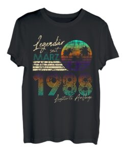 Geburtstag Geschenk Legendär Seit März 1988 T-Shirt