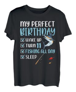 Geburtstagsfeier für 11-Jährige, Angeln, 11. Jungengeburtstag T-Shirt