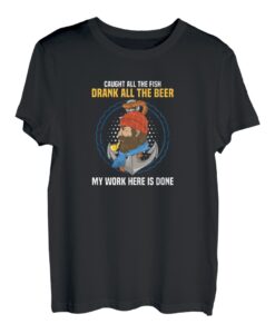 Gefangen Alle Fische trank das ganze Bier Angeln Pullover Hoodie