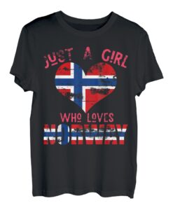 Geschenk für Damen Norwegen Norwegische Flagge Norwegen T-Shirt