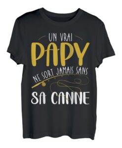 Geschenk für Papy Angler, Humor, personalisiertes Angelzubehör T-Shirt