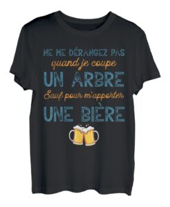 Geschenk Humor Holzfäller Herren Bier Alkohol Kettensäge T-Shirt