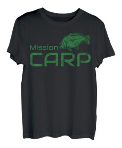 Geschenk Karpfenangler Spiegelkarpfen Angler MISSION CARP T-Shirt