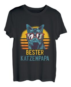 Geschenk Katzenbesitzer Katzen Herrchen Bester Katzenpapa T-Shirt