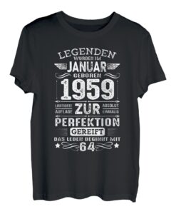 Geschenk zum 1959. Geburtstag Jahrgang 64 Januar Lustige T-Shirt