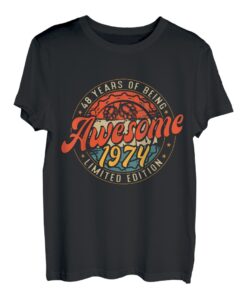Geschenk zum 48. Geburtstag Mann Vintage 1974 Lustig 48 Jahre T-Shirt