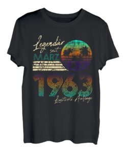 Geschenk zum 60. Geburtstag, Vintage 60 Legendary Since March 1963 T-Shirt