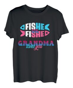 Geschlecht Ideen enthüllen Fische oder Fische Oma liebt dich Angeln T-Shirt