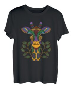 Giraffen-Savanne-Wald-Grasland-Mandala-Stammestier Kunst T-Shirt