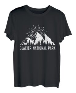 Glacier Nationalpark Bergsteiger Bergfreunde Wanderer T-Shirt
