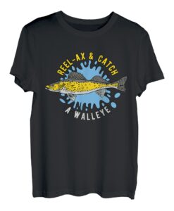 Glasaugenbarsch Zander Angler Reel-ax & Catch A Walleye T-Shirt