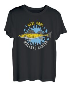 Glasaugenbarsch Zander Angler Reel Cool Walleye Hunter T-Shirt