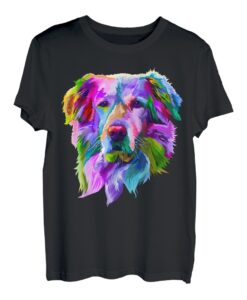 Golden Retriever Pop Art Porträt für Hundebesitzer T-Shirt