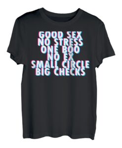 Good Sex No Stress One Boo No Ex Small Circle - Rückenmotiv T-Shirt