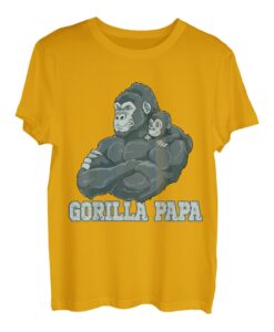 Gorilla Papa Vater und Baby Papa Vatertag T-Shirt