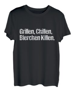 Grillen Chillen Bierchen Killen BBQ Barbecue Bier Geschenk T-Shirt