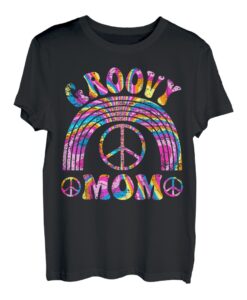 Groovy Mom 70er Jahre Ästhetische Nostalgie 1970er Jahre Retro Hippie Mom T-Shirt