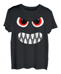 Gruseliges Monster Gesicht Gruppe Kostüm Geburtstag Party Halloween T-Shirt