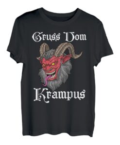 Gruss Vom Krampus Germanischer Weihnachtsdämon Frohe Krampus T-Shirt
