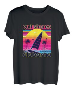 Gulf Shores Retro 80er Jahre Style Souvenir Strand T-Shirt
