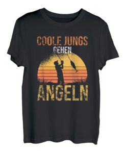 Haken und Schnur: Retro Coole Jungs gehen Angeln T-Shirt