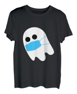 Halloween Geist mit Maske - Gespenst Mundschutz Monster Süß T-Shirt