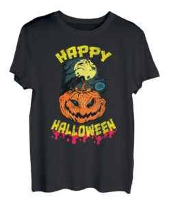 Halloween grinsender Kürbis Horror lustiges Spaß Shirt T-Shirt