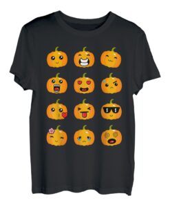 Halloween Kürbisse Emotionen Jungen Mädchen Kinder Niedlich Halloween T-Shirt
