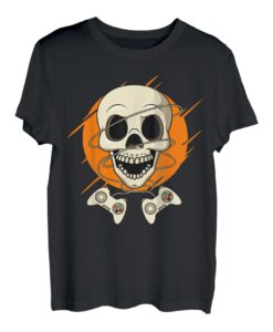 Halloween Shirt Jungen Skelett Gamer Kinder Männer Lustig Halloween T-Shirt