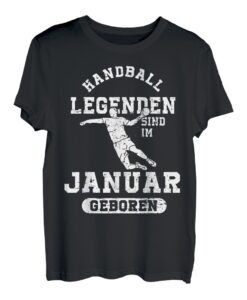 Handball Legenden sind im Januar geboren Jungs Geburtstag T-Shirt