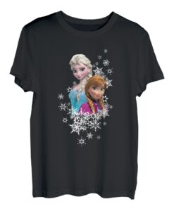 Hapfox Frozen Anna and Elsa Snowflakes T-Shirt