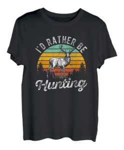 Hapfox Season Geschenke Lustige Hirsch Retro Jäger T-Shirt
