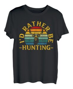 Hapfox Season Geschenke Lustige Hirsch Retro Jäger T-Shirt
