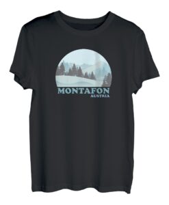 Hapfox Ski Berge Wald Schnee Natur T-Shirt