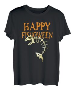 Happy Fishoween Lustiges Angeln Halloween Fischliebhaber T-Shirt