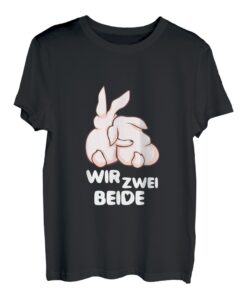 Hasen-Paar Freundschaft Liebe Hase Spruch Kinder Damen T-Shirt