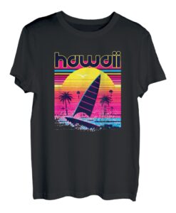 Hawaii Retro 80er Jahre Stil Souvenir Strand T-Shirt