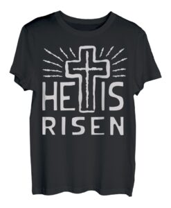He is Risen Easter Jesus Christian Männer Frauen Mama Papa Luv T-Shirt